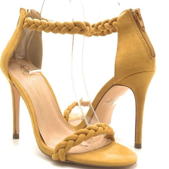 Mustard Suede Heels  - Picture 1 of 14